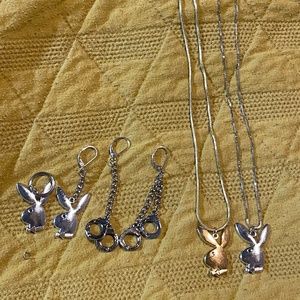 Playboy necklace and earring set